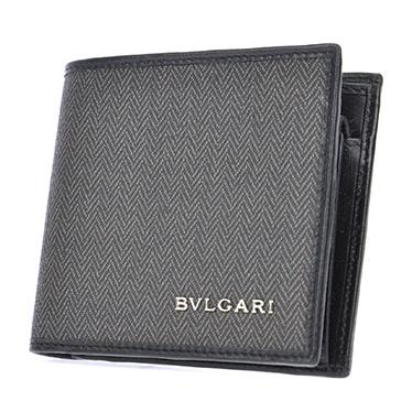 BVLGARIブルガリ スーパーコピー N級品 32581 CANVAS/BLK 二つ折り財布 10598120